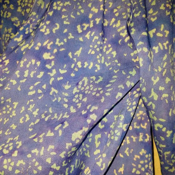 NWT Nomadic Traders L Women's Batik Rayon Lt Wt 3/4 sleeve Wrap Periwinkle/Green - Picture 4 of 11